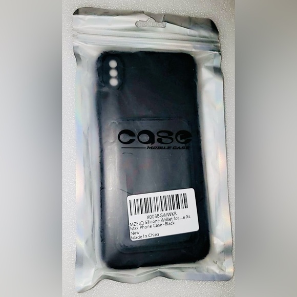 iPhone XS Silicone Case with Wallet | Black | NIP - Picture 7 of 7